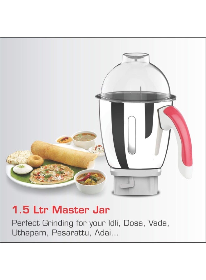 Vidiem Mixer Grinder 539 A Eva Rose (Pink with White) | 750 Watts Mixer Grinder with 3 Leakproof Jars with self-lock for Wet & dry spices, chutneys & curries | 5 Years Warranty | Mixer grinder - Image 5